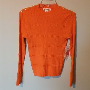 Cherie Collette Orange Sweater Size S